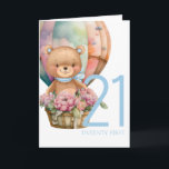 Birthday Teddy Bären Ballon 21ST Card Karte<br><div class="desc">Geburtstag Teddy Bären Ballon 21ST Card Sweet Baby Teddy tragen personalisierte Karte für einen Jungen. Wir können frühzeitig warten. Klicken Sie auf die Schaltfläche "Anpassen!",  um die Textgröße,  Textfarbe,  den Stil des Schriftartes und mehr zu ändern!</div>