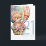 Birthday Teddy Bären Ballon 21ST Card Karte<br><div class="desc">Geburtstag Teddy Bären Ballon 21ST Card Sweet Baby Teddy tragen personalisierte Karte für einen Jungen. Wir können frühzeitig warten. Klicken Sie auf die Schaltfläche "Anpassen!",  um die Textgröße,  Textfarbe,  den Stil des Schriftartes und mehr zu ändern!</div>