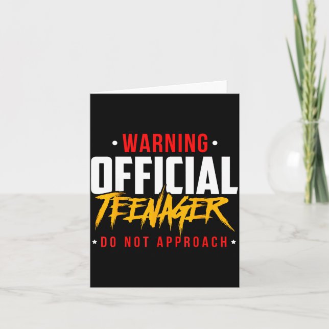 Birthday Teenagers Teenager Do Not Approach  Karte (Vorderseite)