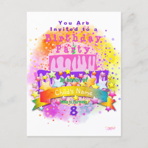 Birthday Theme Boys Postkarte Einladung HAMbyWG