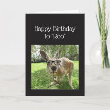 Birthday to Roo Fun Kangaroo Australien Tierart Ku