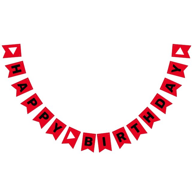 Birthday Tube Party Bunting Banner (Alle)