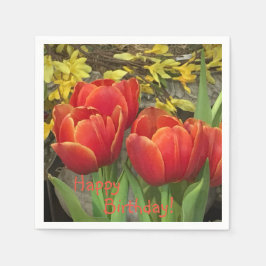 Birthday Tulip Serviette