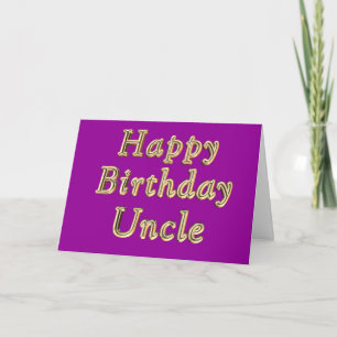 Birthday Uncles Birthday alles- Gute zum Karte