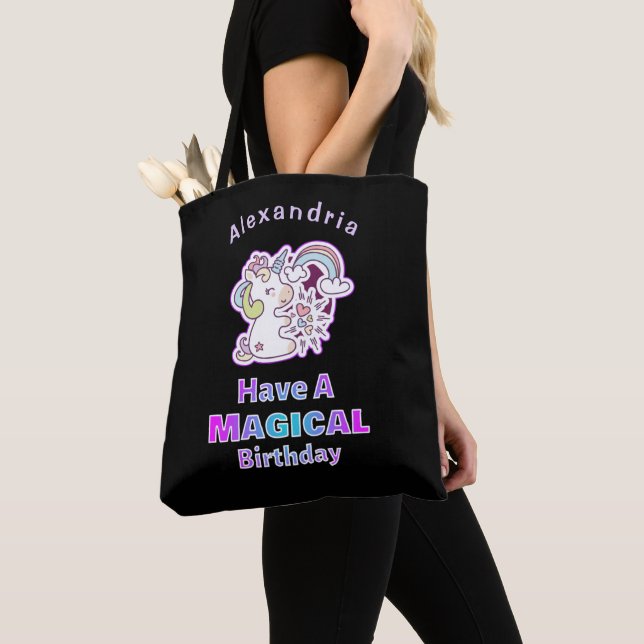 Birthday Unicorn Magisch Niedlich Tasche (Von Nahem)