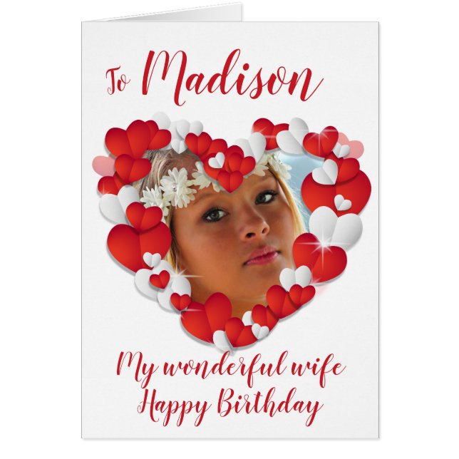 Birthday-Upload Foto-Personalize-Modern-Liebe- (Vorne)