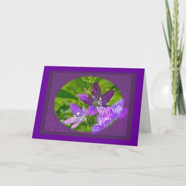 Birthday Venus Looking Glass Wildblume Floral Karte (Vorderseite)