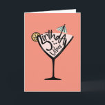 Birthday Vibes Cocktail Card Karte<br><div class="desc">Mit dieser lustigen tropischen Getränkekarte können Sie sich zum Geburtstag gut gönnen.</div>