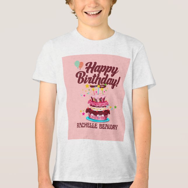 Birthday Vibes Tri-Blend Shirt (Vorderseite)