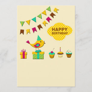 Birthday-Vogelkarten Karte