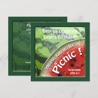 Birthday Watermelon Summer Picnic Einladung
