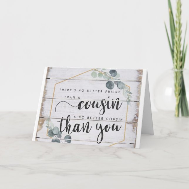 BIRTHDAY WISH "COUSIN" & "BEST FREUND" KARTE (Vorderseite)