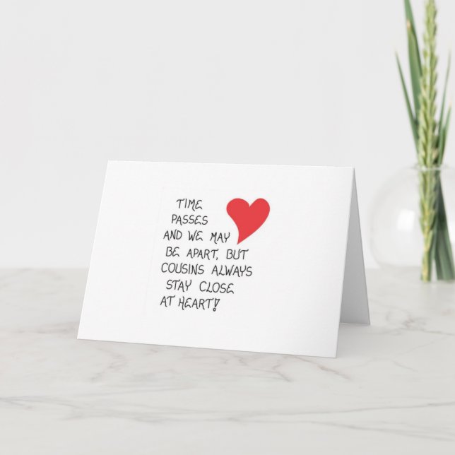 BIRTHDAY WISH "COUSIN" & "BEST FRIEND" CARD KARTE (Vorderseite)