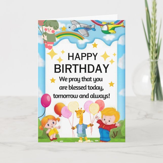 BIRTHDAY WISH KIDS CARD KARTE (Vorderseite)