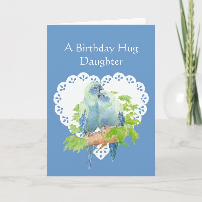 Birthday Wishes Daughter from Mother Parrot Bird Karte (Vorderseite)