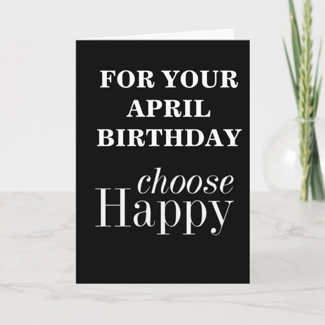 **BIRTHDAY WISHES*** WÄHLEN SIE "GLÜCKLICH". KARTE (Vorderseite)