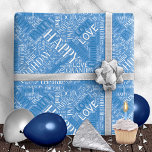 Birthday Word Cloud Grandpa Blue ID276 Geschenkpapier<br><div class="desc">When your grandfather is celebrating his birthday, you can be sure his gift will be just as special as he is with one of these designer word cloud wrapping papers created just for him. Lots of love and happy birthday wishes are included in the text. Choose any background color you...</div>