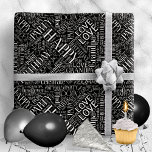 Birthday Word Cloud Grandpa Silver ID276 Geschenkpapier<br><div class="desc">When your grandfather is celebrating his birthday, you can be sure his gift will be just as special as he is with one of these designer word cloud wrapping papers created just for him. Lots of love and happy birthday wishes are included in the text. Choose any background color you...</div>