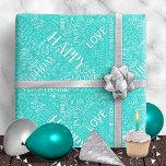 Birthday Word Cloud Grandpa Teal ID276 Geschenkpapier<br><div class="desc">When your grandfather is celebrating his birthday, you can be sure his gift will be just as special as he is with one of these designer word cloud wrapping papers created just for him. Lots of love and happy birthday wishes are included in the text. Choose any background color you...</div>
