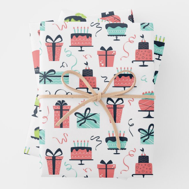 Birthday Wrapping Paper Geschenkpapier Set (Beispiel)