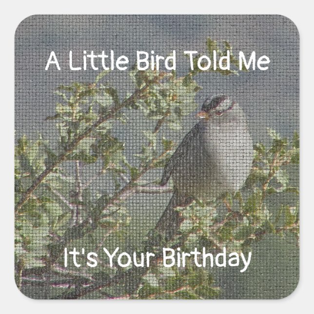 Birthday wünscht Funny Umschlag Aufkleber Little B (Vorderseite)