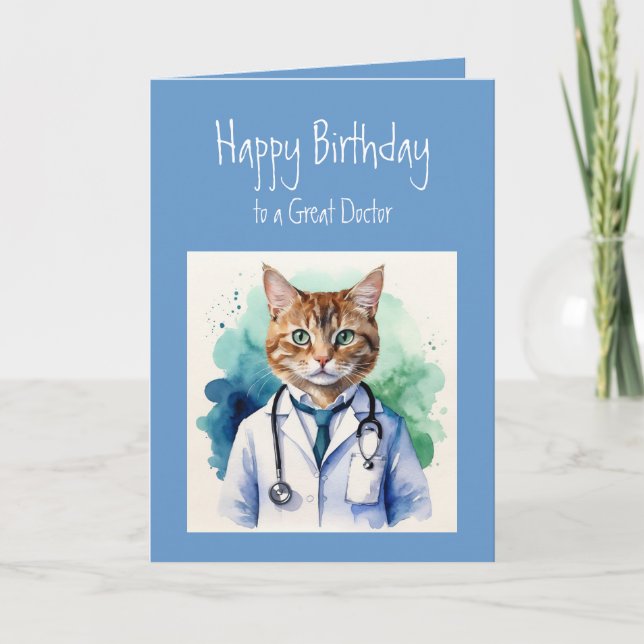 Birthday wünscht große Ärztekartentest Karte (Vorderseite)