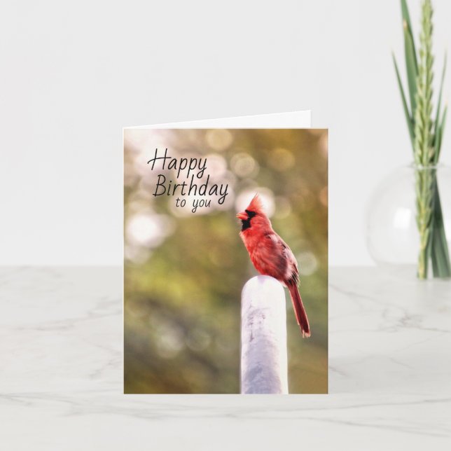 Birthday wünscht Kardinal Style Card Karte (Vorderseite)