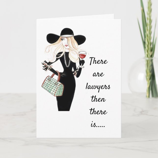 BIRTHDAY WÜNSCHT SICH NACH *BEST LAWYER* CARD KARTE (Vorderseite)