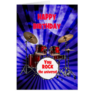 Birthday You Rock Drums