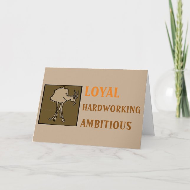 Birthday Zodiac Sign Personality Capricorn Card Karte (Vorderseite)