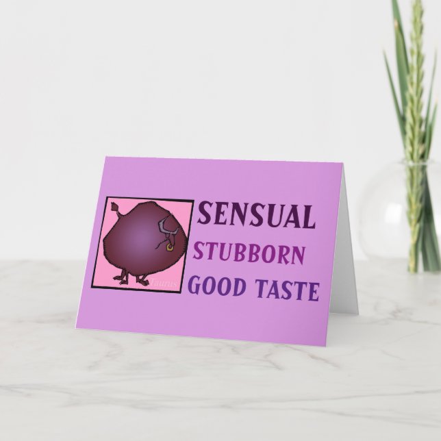 Birthday Zodiac Sign Personality Taurus Card Karte (Vorderseite)