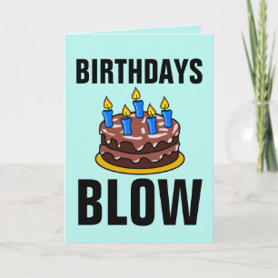 BIRTHDAYS BLOW FUNNY BIRTHDAY CARD KARTE