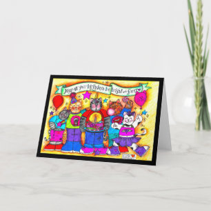 Birthdays Bright and Furry Card Karte