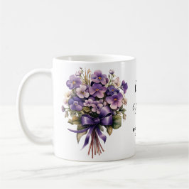 Birthflower february violett kaffeetasse