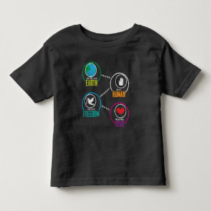 Birthplace Earth Race Human Peace Freedom Kleinkind T-shirt