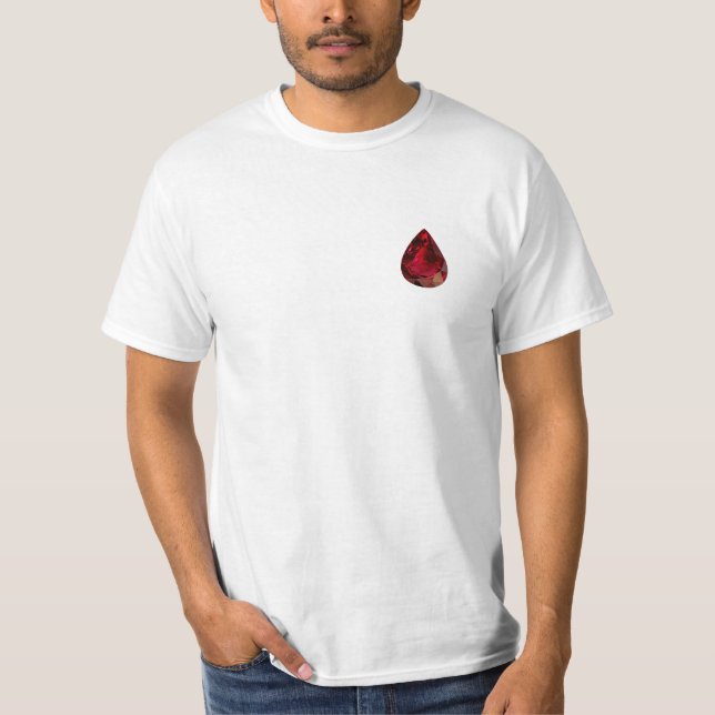 Birthstone Chart Ruby Juli T - Shirt (Vorderseite)