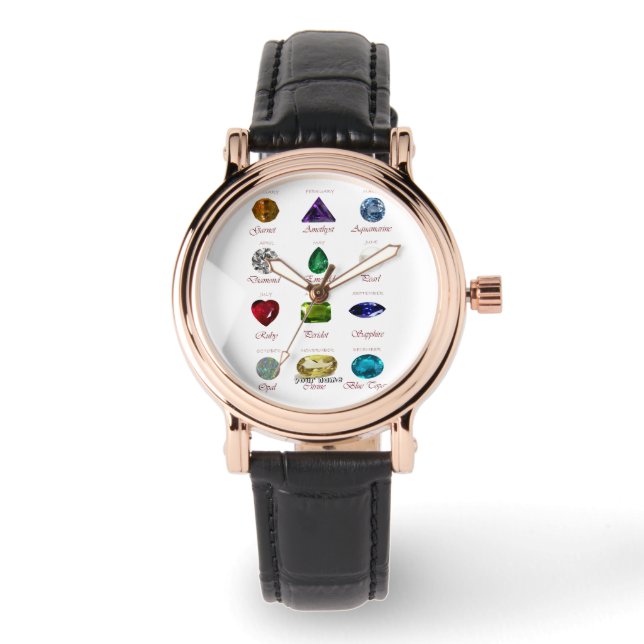 Birthstone-Diagramm Armbanduhr (Vorderseite)