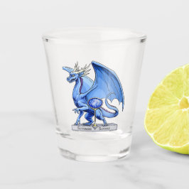 Birthstone-Drache vom September: Saphire Schnapsglas