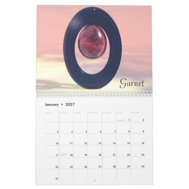 Birthstone Kalender 2009 (aktualisiert) - (Jan 2027)