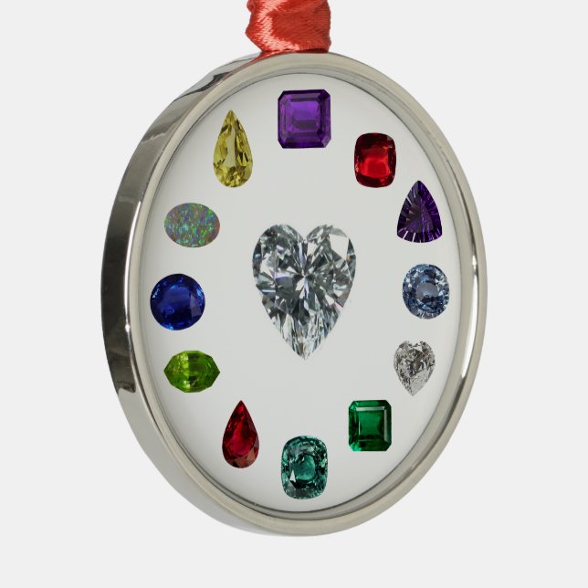 Birthstone Ornament Aus Metall (Rechts)