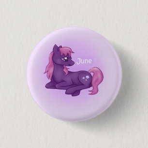 Birthstone Pony Juni/Alexandrite Button
