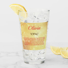 Birthstone Topaz Design Glas