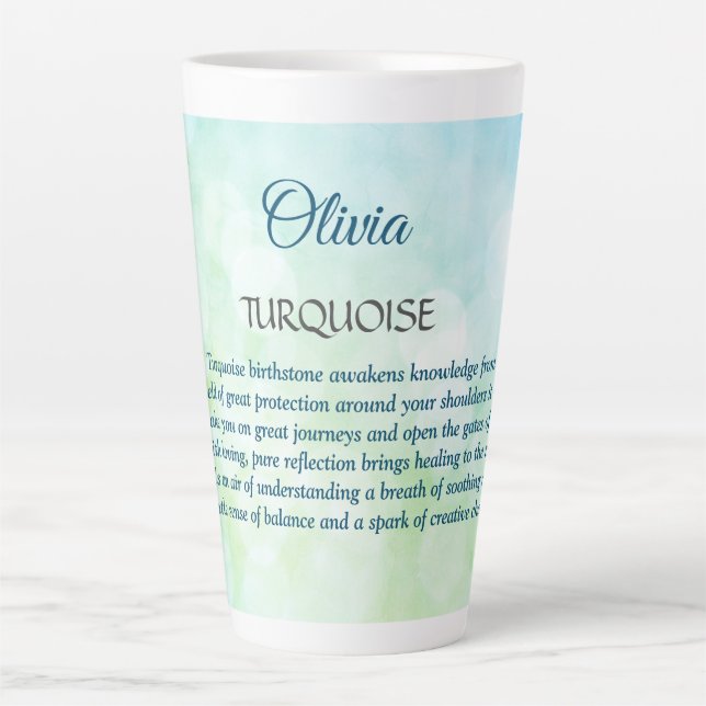 Birthstone Türkisches Design Milchtasse (Vorderseite)