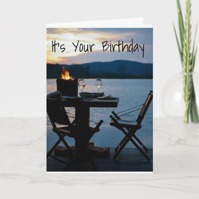 ** BIRTHTAGZEIT** ZEIT, UM DIE AUSSICHT ZU ENTSPAN KARTE (Vorderseite)
