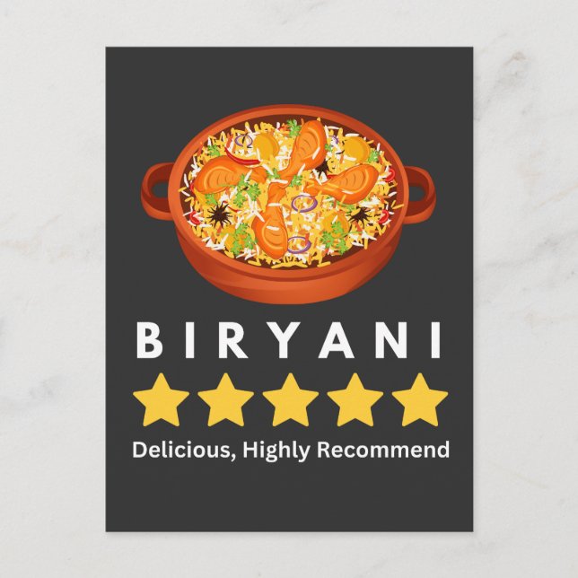 Biryani-Liebhaber-T - Shirt Postkarte (Vorderseite)