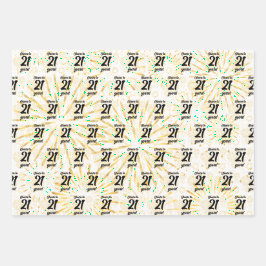 Bis 21 Jahre! Geschenkpapier Set