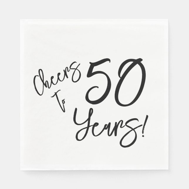 Bis 50 Jahre Serviette (Vorderseite)