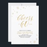 Bis 60 | Goldene 60. Geburtstagsparty Einladung<br><div class="desc">Feiern wir Ihren besonderen Tag mit dieser stilvollen 60. Geburtstagsfeier. Dieses Design zeichnet sich durch die schicke Goldtypografie "Cheers to 60" und die goldenen Elemente mit weißem Hintergrund aus. Sie können Text und Hintergrundfarbe anpassen. Weitere passende Party-Vorräte gibt es in meinem Shop BaraBomDesign.</div>