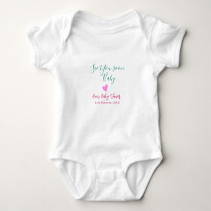 bis bald baby shower grün pink herz trendy m strampler