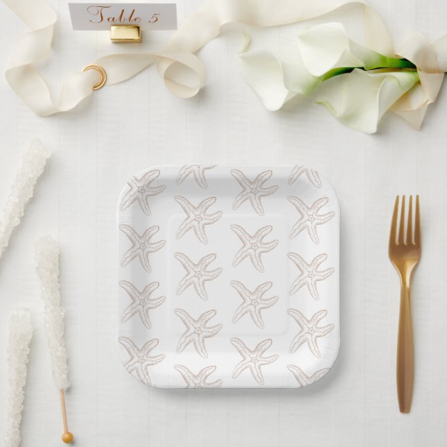 Bis bald Baby Shower Seestern Pappteller (Hochzeit)